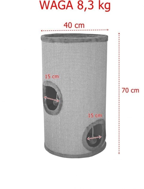 DRAPAK DLA KOTA TUBA 70CM SIWA LEGOWISKO DRAPAK DLA KOTA TUBA 70CM SIWA LEGOWISKO