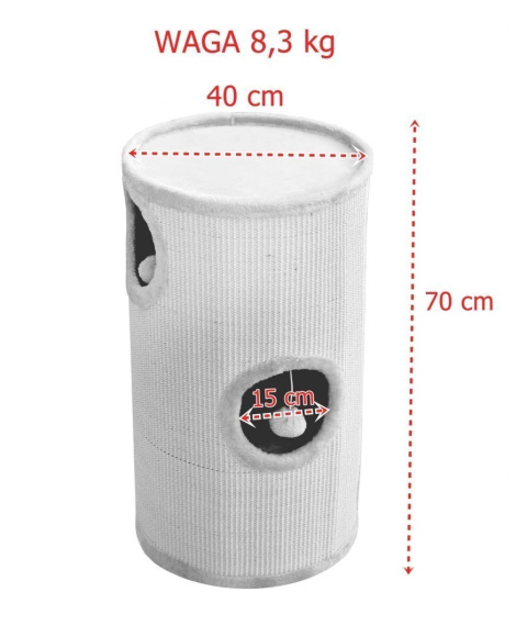DRAPAK TUBA WIEŻA 70CM DLA KOTA BEŻOWA DRAPAK TUBA WIEŻA 70CM DLA KOTA BEŻOWA
