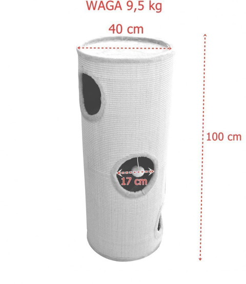 DRAPAK WIEŻA TUBA 100CM DLA KOTA LEGOWISKO BEŻOWA DRAPAK WIEŻA TUBA 100CM DLA KOTA LEGOWISKO BEŻOWA