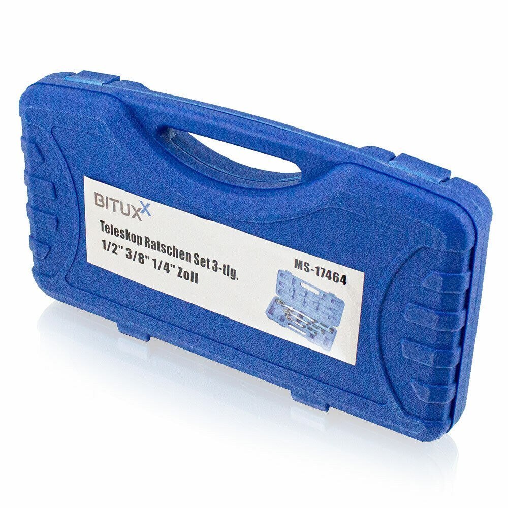 Grzechotki w walizce komplet narzędzi regulowane 1/2" 1/4" 3/8" BITUXX Grzechotki w walizce komplet narzędzi regulowane 1/2" 1/4" 3/8" BITUXX