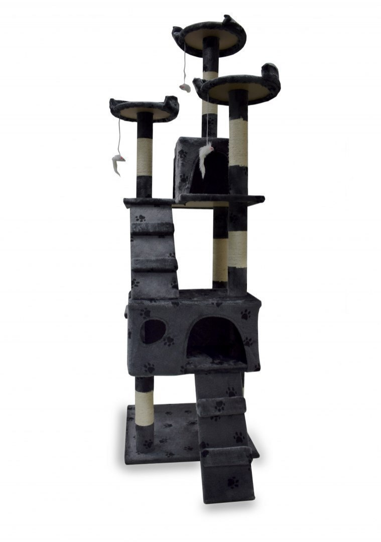 Drapak dla kota w łapki kolor ciemnoszary Duże Drzewko dla kota 170 cm