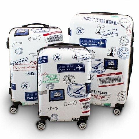 KOMPLET ZESTAW WALIZEK 3 SZT BERWIN STAMPS WALIZKI XL+L+M KOMPLET ZESTAW WALIZEK 3 SZT BERWIN STAMPS WALIZKI XL+L+M