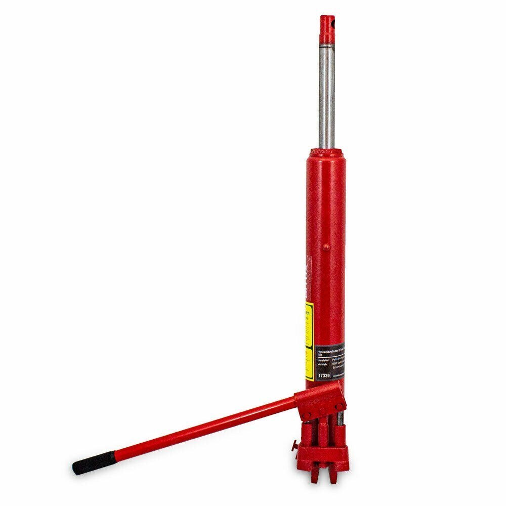 CZERWONY SIŁOWNIK HYDRAULICZNY Z CYLINDREM TELESKOPOWYM DO 8T CZERWONY SIŁOWNIK HYDRAULICZNY Z CYLINDREM TELESKOPOWYM DO 8T