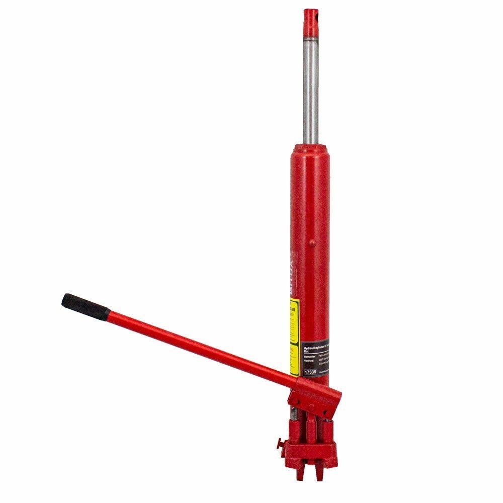 CZERWONY SIŁOWNIK HYDRAULICZNY Z CYLINDREM TELESKOPOWYM DO 8T CZERWONY SIŁOWNIK HYDRAULICZNY Z CYLINDREM TELESKOPOWYM DO 8T