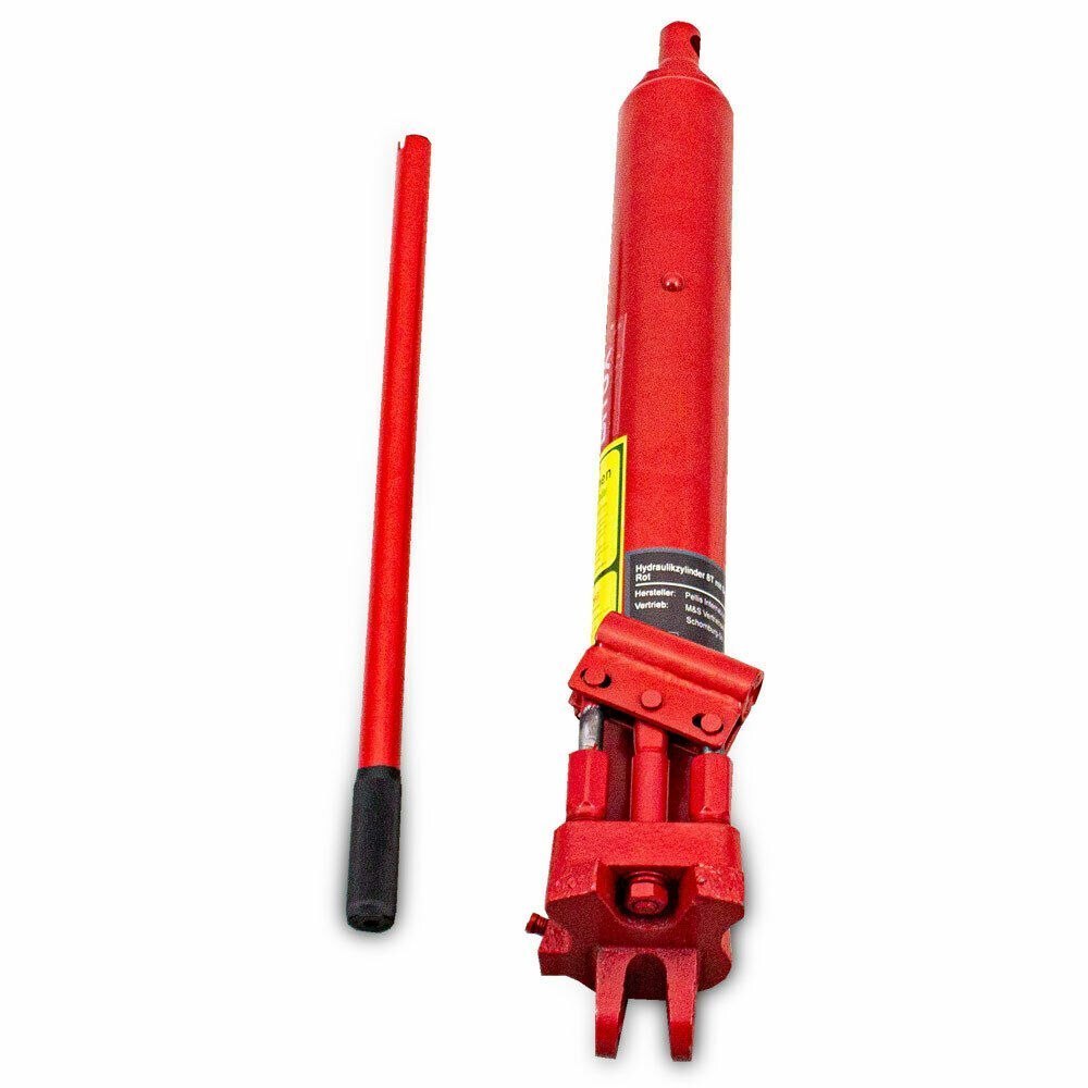 CZERWONY SIŁOWNIK HYDRAULICZNY Z CYLINDREM TELESKOPOWYM DO 8T CZERWONY SIŁOWNIK HYDRAULICZNY Z CYLINDREM TELESKOPOWYM DO 8T