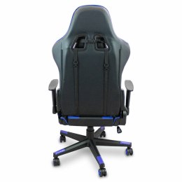 Czarny Fotel Krzesło obrotowe gamingowe do biurka na kółkach z poduszką