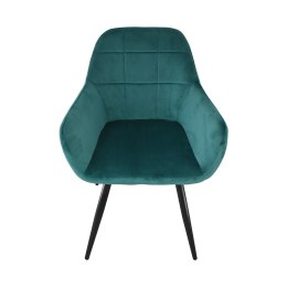 Fotel welurowy 2szt komplet stylowe krzesła butelkowa zieleń nowoczesne