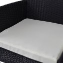 Krzesła rattanowe kanapa z poduszkami