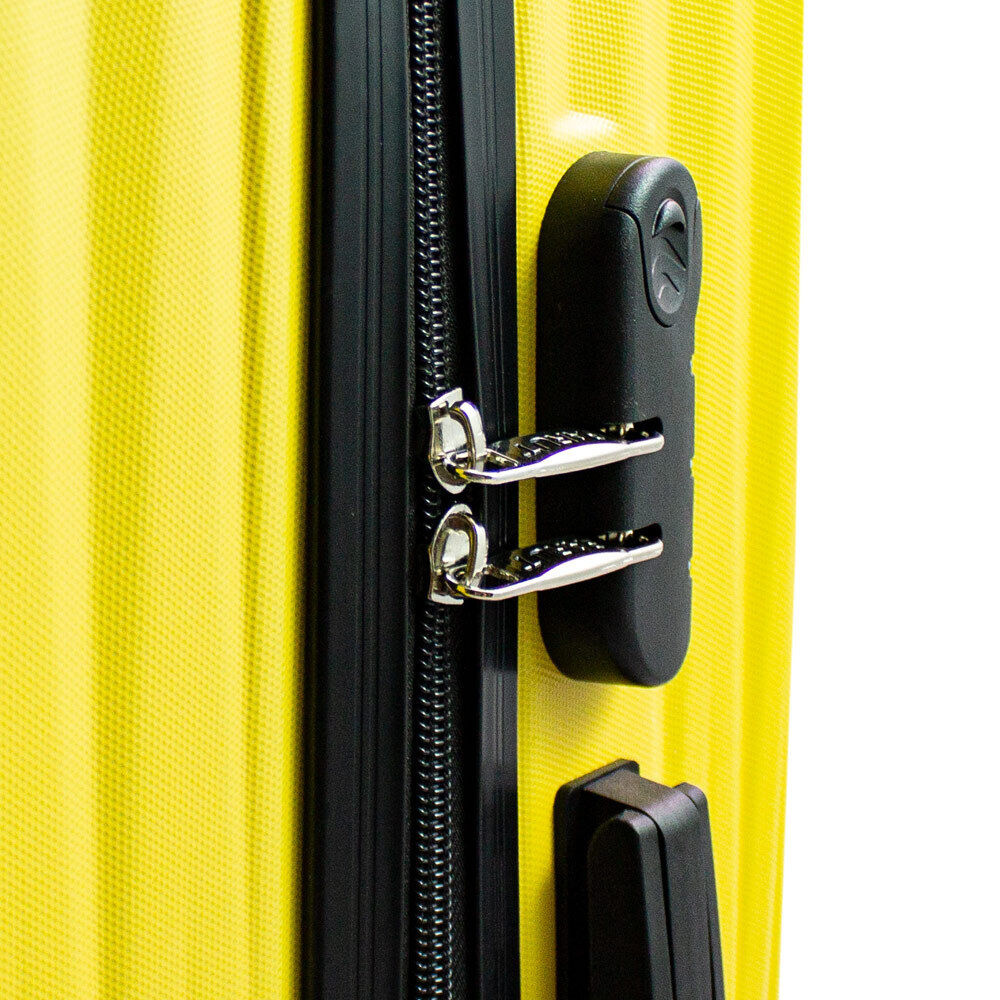 Zestaw walizek Komplet walizki 3szt XL+L+M żółty SET na kółkach