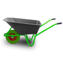 Taczka z misą PVC mocna z kołem pełnym zielone Ogrodowy wózek 250kg