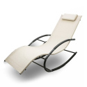 Materiałowy leżak na taras wypoczynkowe krzesło fotel ogrodowy