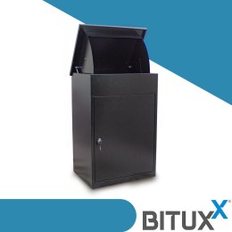 Skrzynka paczkowa Bituxx duża skrzynka pocztowa na przesyłki paczki czarna
