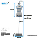 Manekin Krawiecki Szary welur do sklepu witryn Regulacja wysokości TORS Bituxx