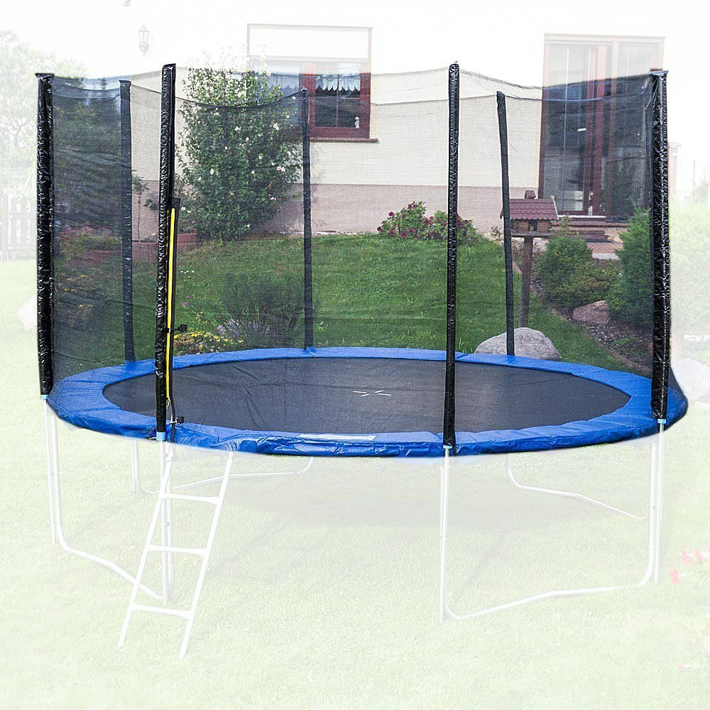 Siatka ochronna do Trampolin 8 słupków 370 cm zewnętrzna 12FT mocna Siatka ochronna do Trampolin 8 słupków 370 cm zewnętrzna 12FT mocna