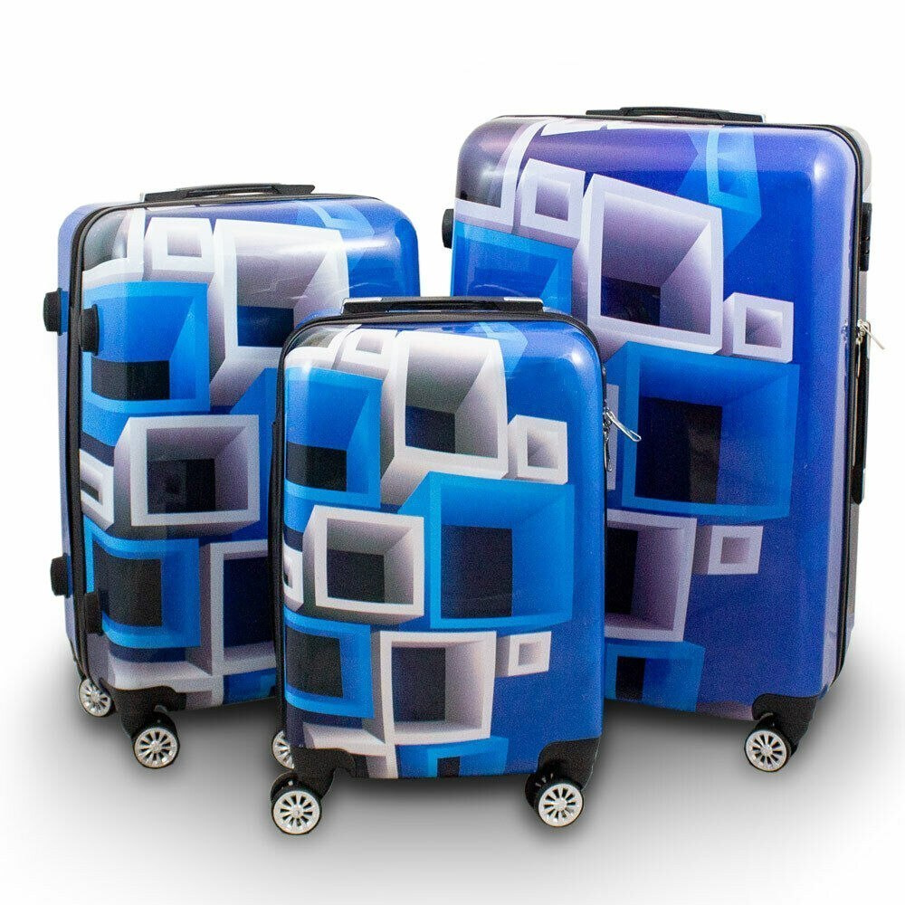 KOMPLET ZESTAW WALIZEK 3 SZT BERWIN BLUE&WHITE WALIZKI XL+L+M KOMPLET ZESTAW WALIZEK 3 SZT BERWIN BLUE&WHITE WALIZKI XL+L+M