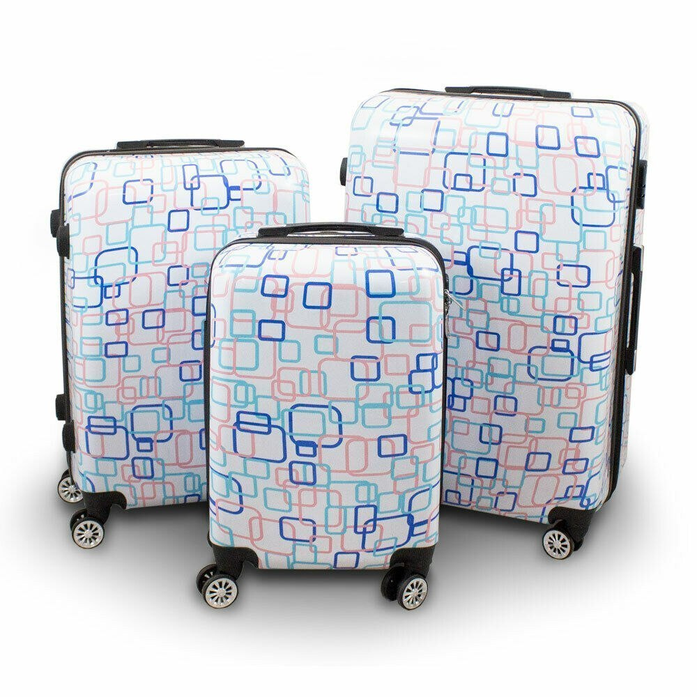 Komplet walizek podróżnych BERWIN poliwęglanowe walizki 3szt mocne