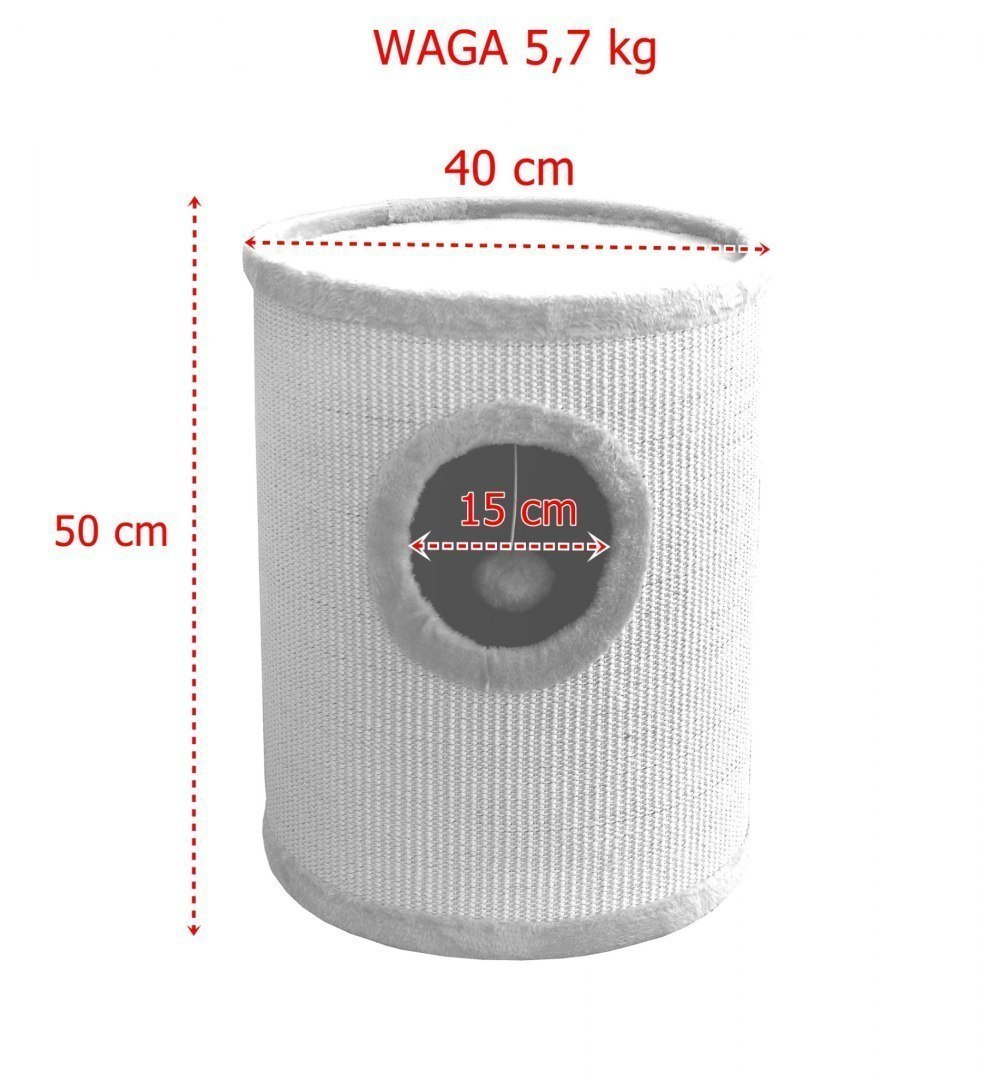 DRAPAK TUBA 50CM DLA KOTA LEGOWISKO MATA SIZALOWA WIEŻA BEŻOWY DRAPAK TUBA 50CM DLA KOTA LEGOWISKO MATA SIZALOWA WIEŻA BEŻOWY