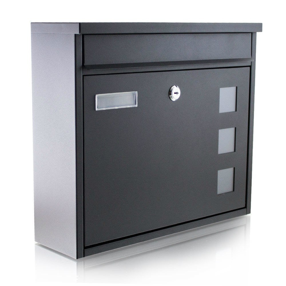Skrzynka pocztowa ścienna Mailbox Letterbox Czarna Skrzynka pocztowa ścienna Mailbox Letterbox Czarna