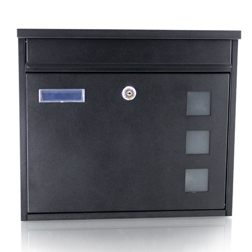 Skrzynka pocztowa ścienna Mailbox Letterbox Czarna Skrzynka pocztowa ścienna Mailbox Letterbox Czarna